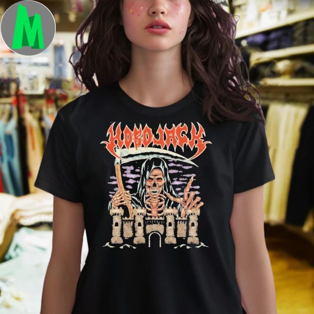 Hobo Jack Death’s Door Black Heavy Faded Band Shirt Unisex