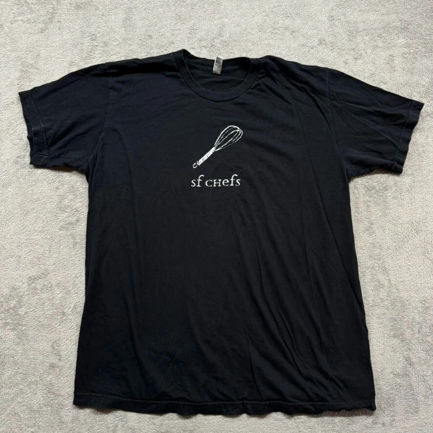 SF Chefs T Shirt Mens Black Extra Large Custom Graphics XL Causal Kitchen Unisex