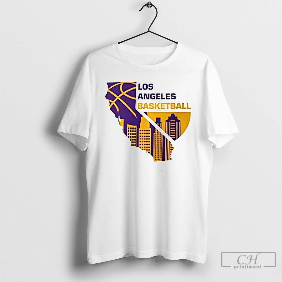 Classic Los Angeles Lakers Los Angeles Basketball Skyline T Shirts Unisex