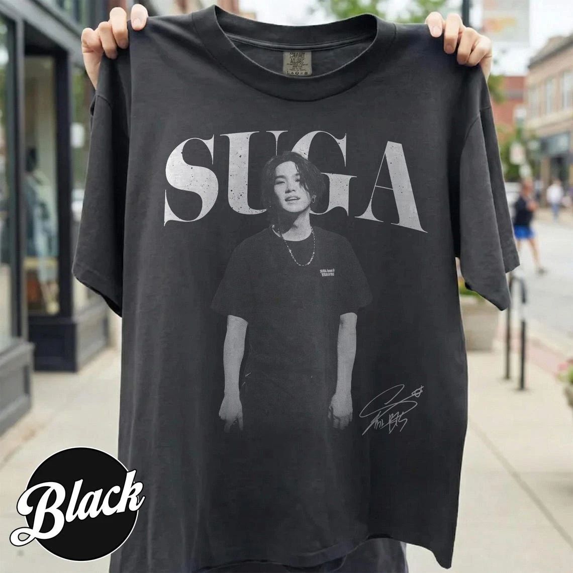 Yoongi Suga BTS Arirang Tour Shirt Vintage Kpop Fan Tee Unisex
