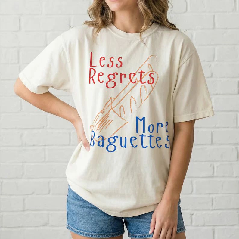 Funny Baguette Shirt French Bakery Comfort Colors Aesthetic Tee Unisex