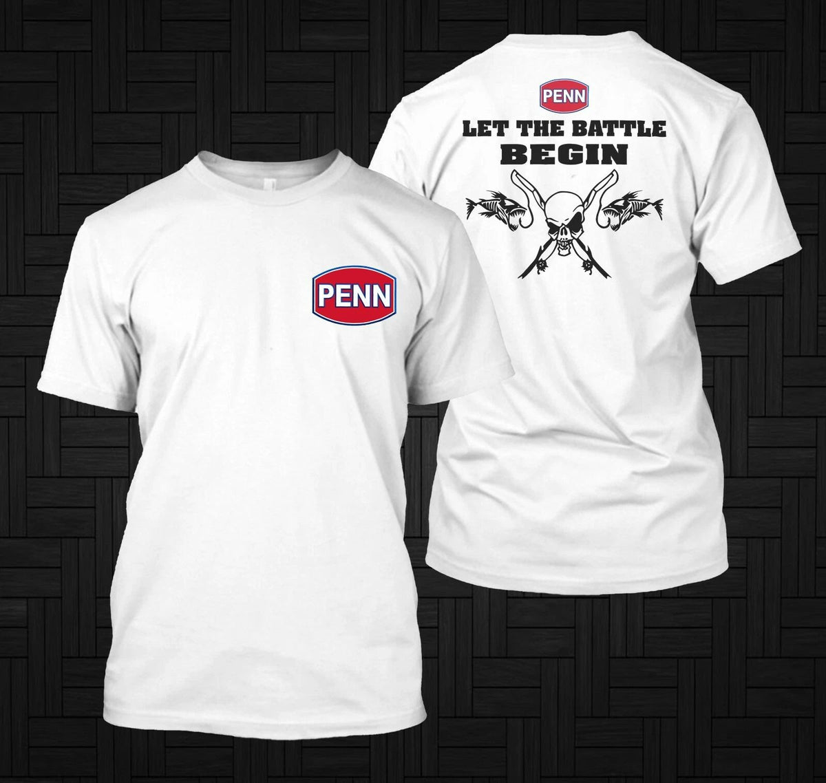 Penn Reels Fishing ROd - Custom Men's Back and front Tee Unisex
