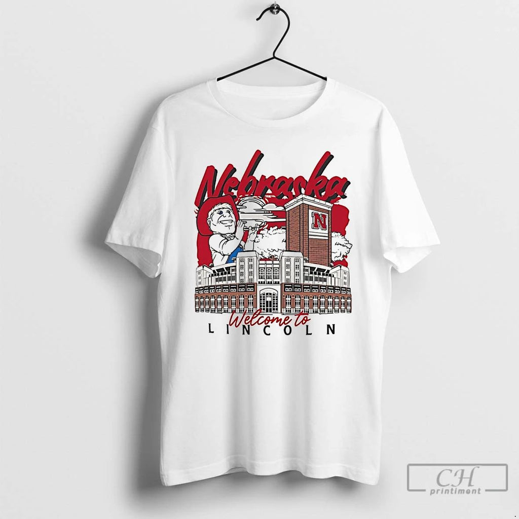 Premium Nebraska Huskers Mascot Welcome To Lincoln Campus T Shirts Unisex
