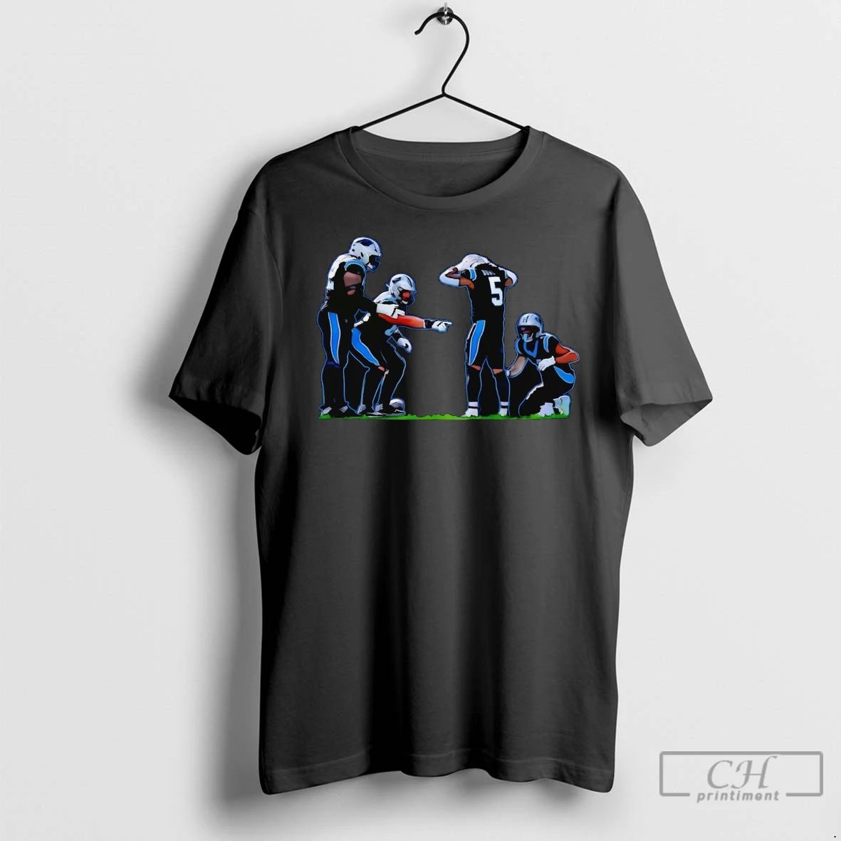 Premium Rico Dowdle Touchdown Celebration Carolina Panthers Unisex