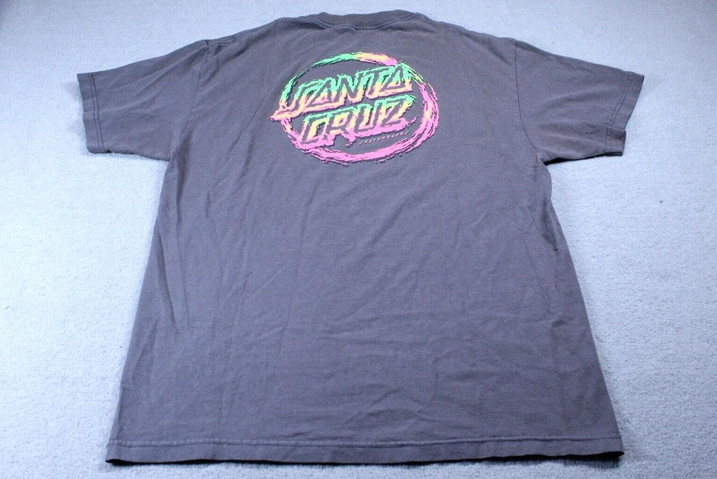 Santa Cruz T Shirt Mens Medium Neon Short Sleeve Crew Neck Beach Surf Unisex
