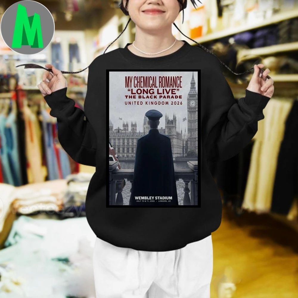 Original My Chemical Romance London Wembley Stadium Jul 10-11 2026 Poster Shirt Unisex
