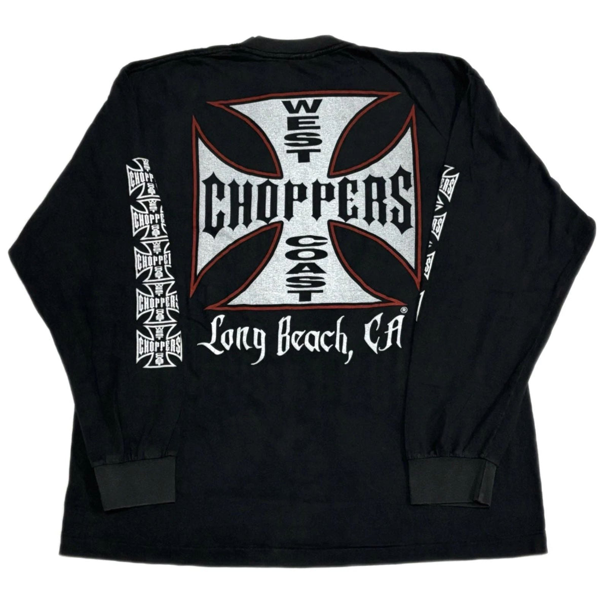 West Coast Choppers Black Vintage Long Beach CA Long Sleeve Sz.L REPRINT Unisex