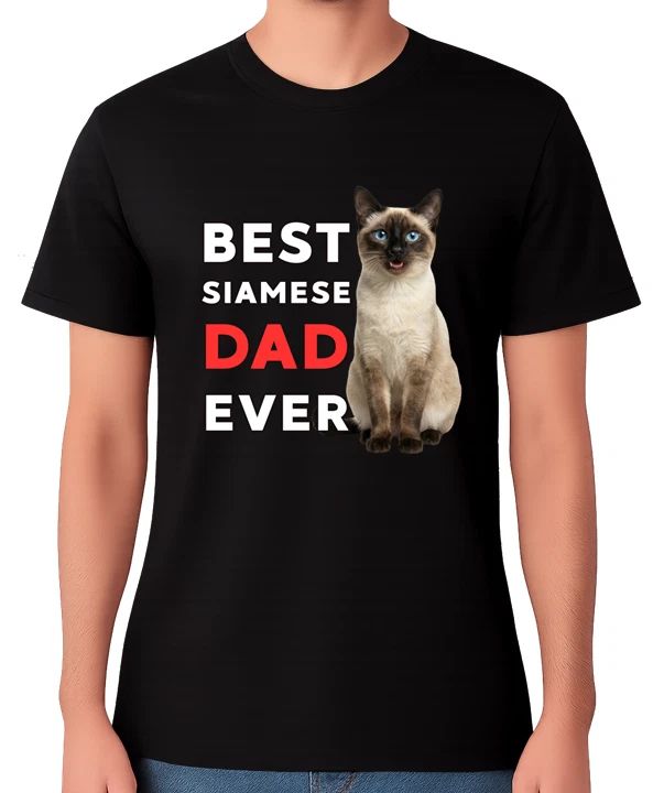 Best Siamese Dad Ever Cat Lover Fathers Men's Tee Unisex