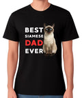 Best Siamese Dad Ever Cat Lover Fathers Men's Tee Unisex