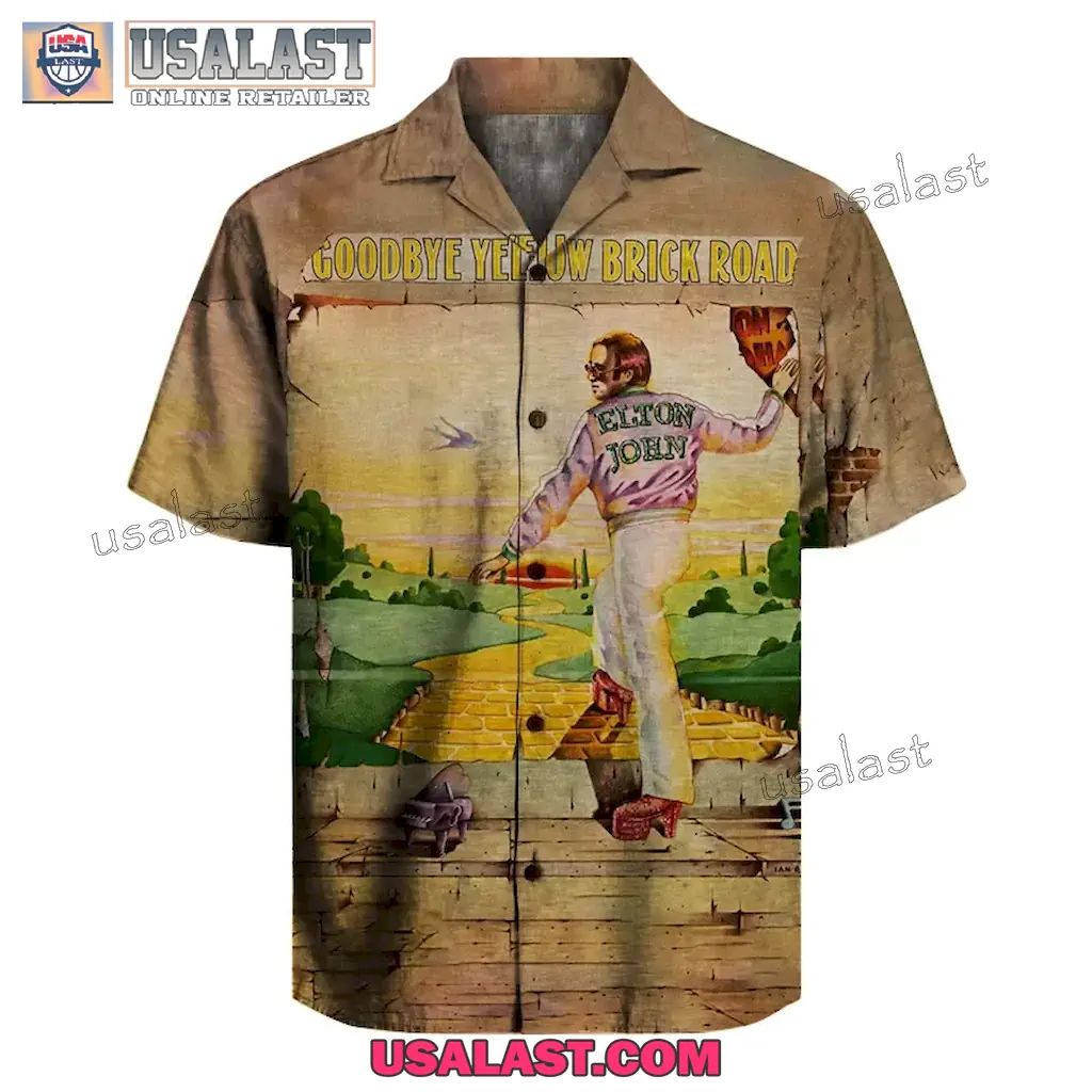 Elton John Goodbye Yellow Brick Road Hawaiian Shirt