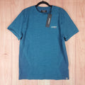 Sonneti Sport Shirt Mens Large Blue Geometric Spellout Logo Standard Fit Unisex