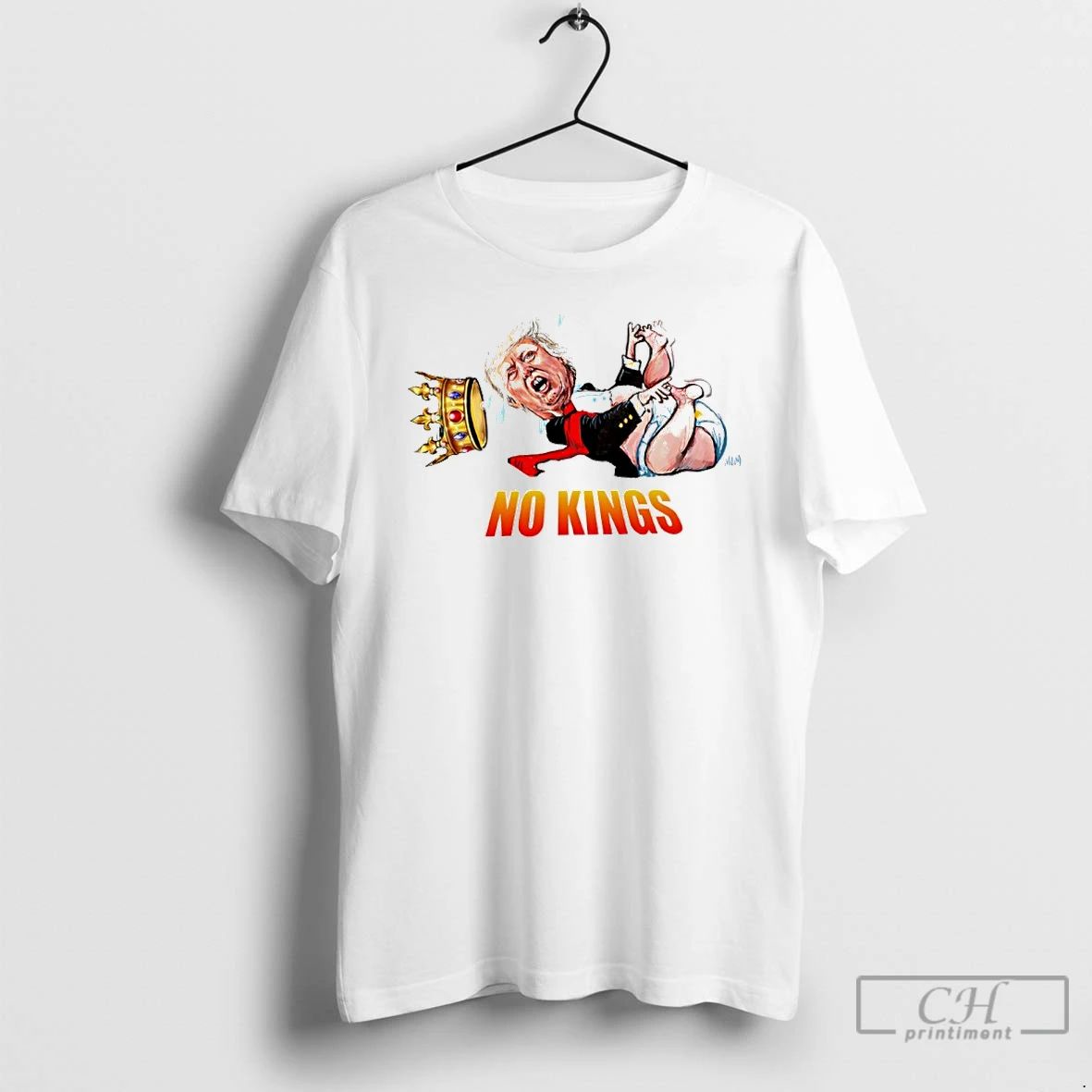 Classic Trump King Baby No Kings Caricature T Shirts Unisex