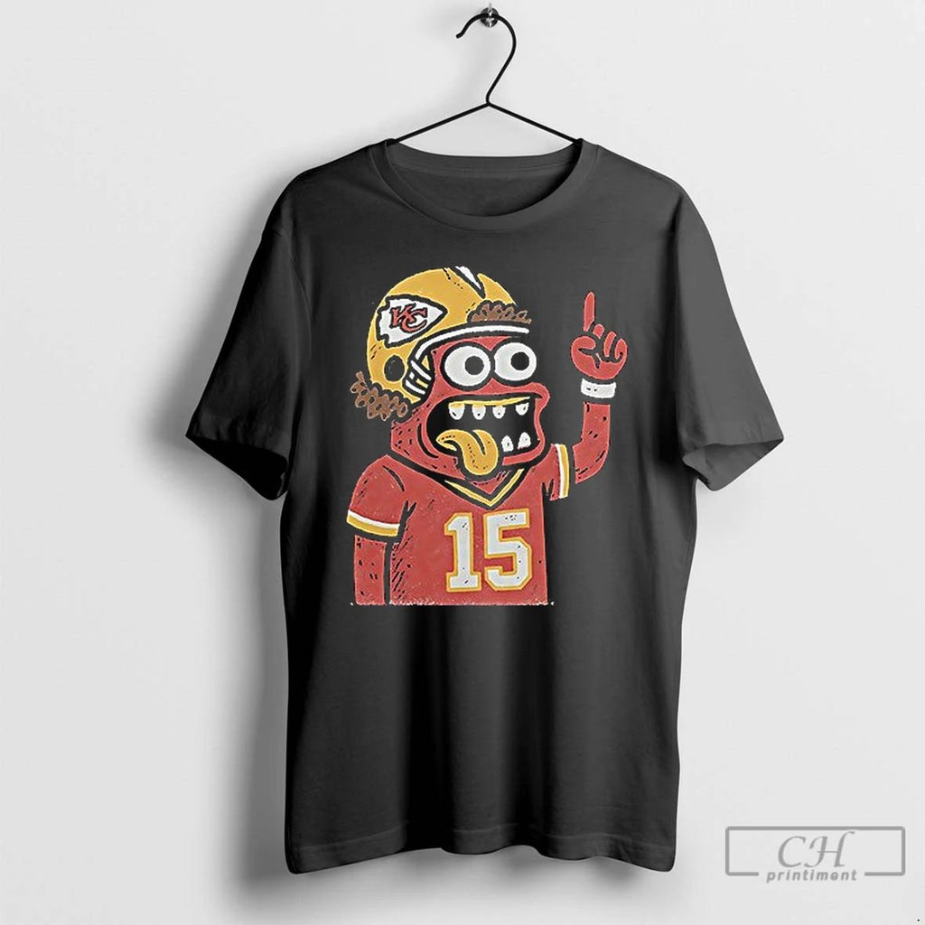 Classic Kansas City Chiefs Patrick Mahomes Mascot Cartoon Shirts Unisex