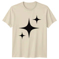 Simple Geometric Black Sparkle Icon Minimalist Shine Novelty Birthday Unisex