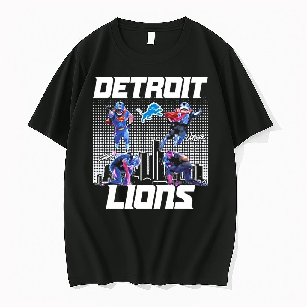 Super Heroes Amon Ra St Brown And Jahmyr Gibbs Detroit Lions Grit Tshirts Sweater Unisex