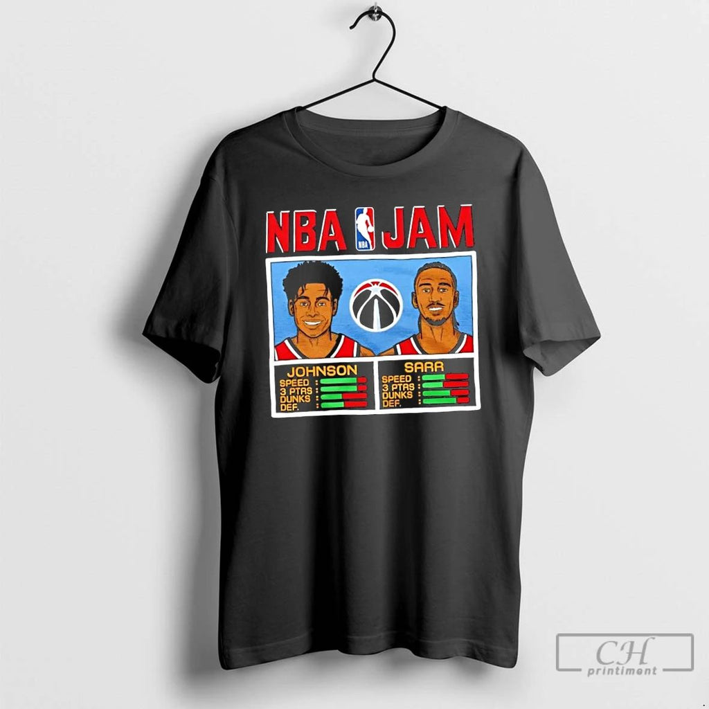 Classic Nba Jam Washington Wizards Johnson And Sarr T Shirts Unisex