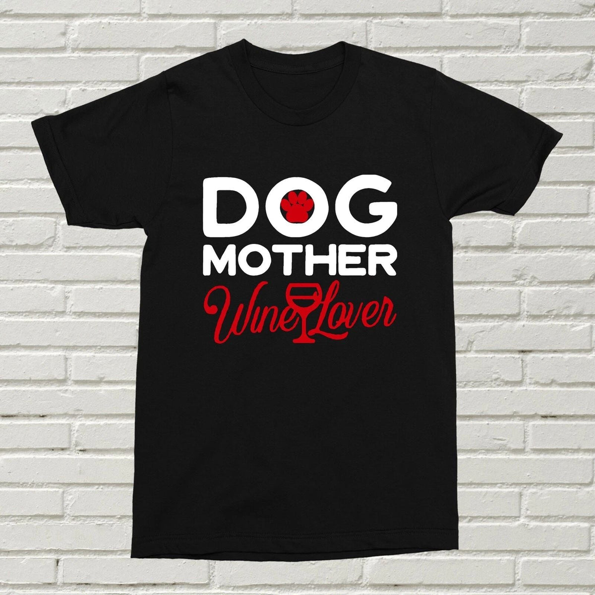Dog Mother Wine Lover Pet Funny Cute Gift Present Alcohol Birthday XMAS Unisex