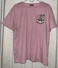 Romwe Shirt Mens Large Pink Back To The Nature Graphic Palm Tree Beach Car Tee Unisex
