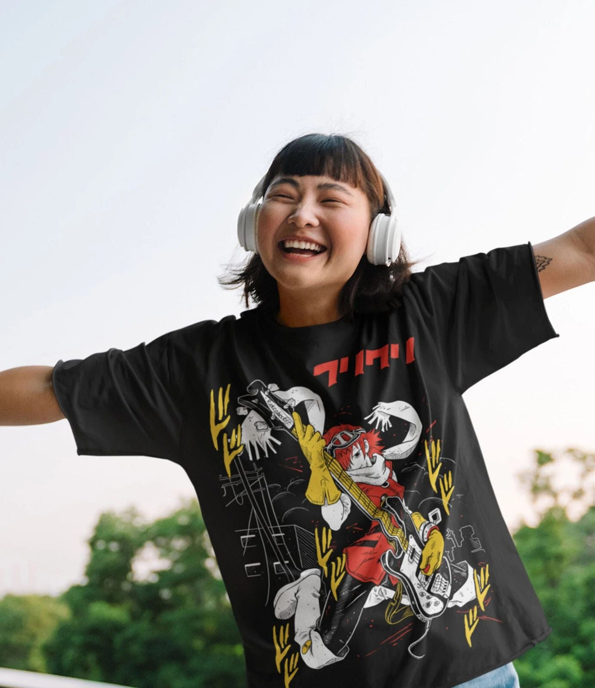 FLCL Haruko Fooly Cooly Anime Haruko Haruhara Gainax Graphic Tee Unisex