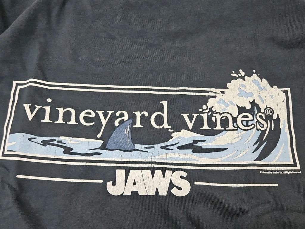 Vineyard Vines Jaws Collab Long Sleeve T Tee Shirt Xl Shark Week Fin New NWT Unisex