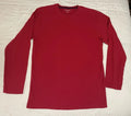 NWOT Saddlebred Men's Long-Sleeve Thermal Shirt Red Cotton Blend Size L Unisex