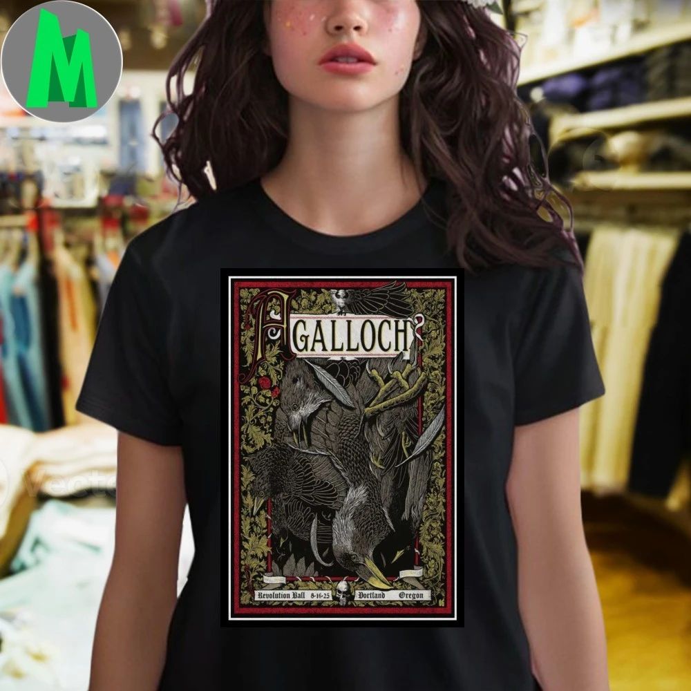 Agalloch Revolution Hall In Portland OR 8-16-2025 Poster Shirt Unisex