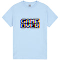Game Over Gaming Funny Gamer Retro Light Blue Mens T Shirt Tee Top Unisex