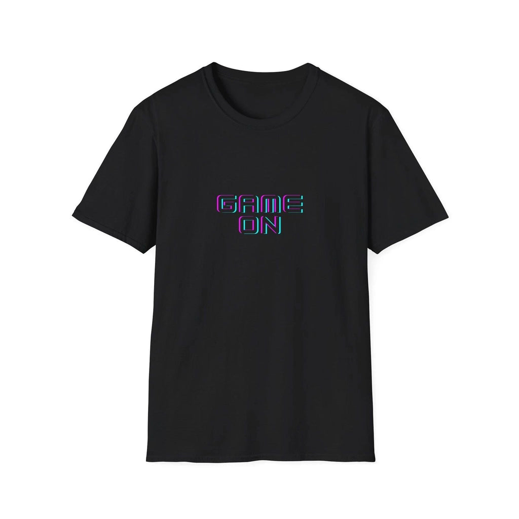 Black Game On Retro Pixel text Gaming Tee Unisex