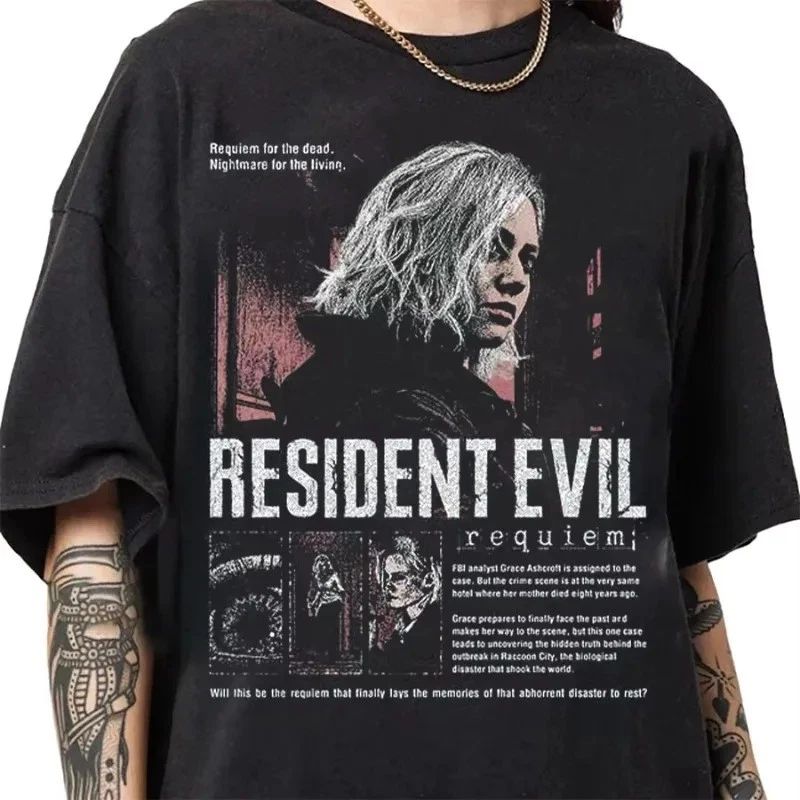 Resident Evil Requiem Cotton Unisex Graphic Print Video Game s Unisex