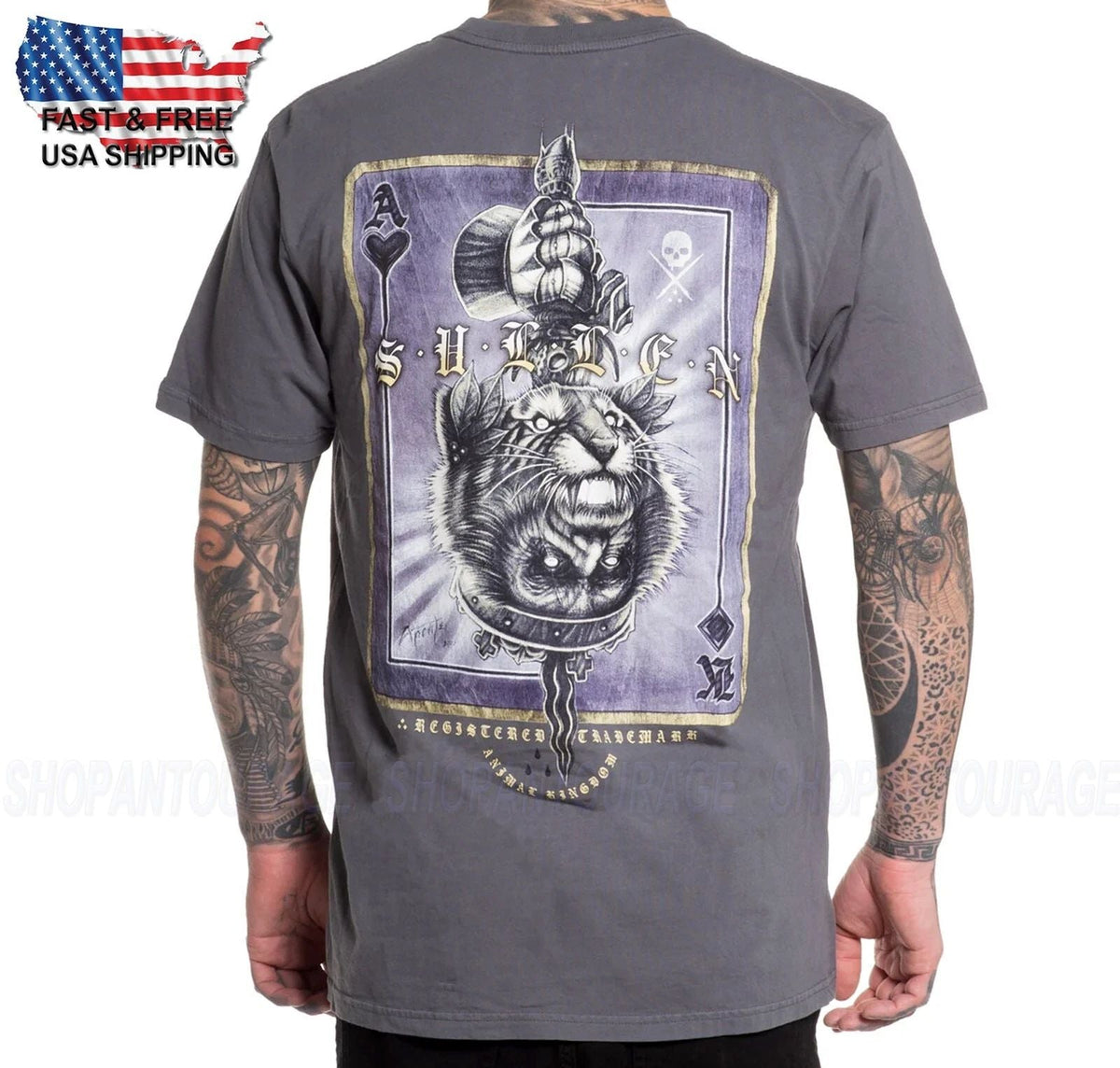 Sullen Animal Kingdom Premium Fit SCM6289 New Men's Unisex