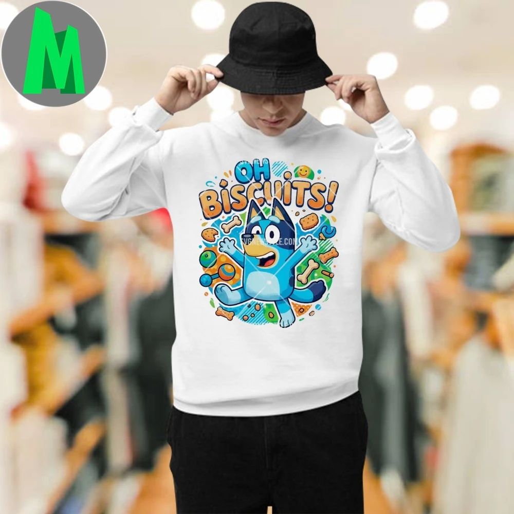 Oh Biscuits Bluey Cartoon Shirt Unisex