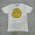 Johnny Cash Shirt Men's Medium Gray I Walk The LIne Burnout Sheer Short Sleeve Unisex