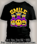 Captain Smiley Face Lean Team Graphic Big &Tall Sm T Streetwear Hip Hop Party T Unisex