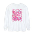 Love Like Jesus long sleeve shirt | Pink cross Christian faith design Unisex