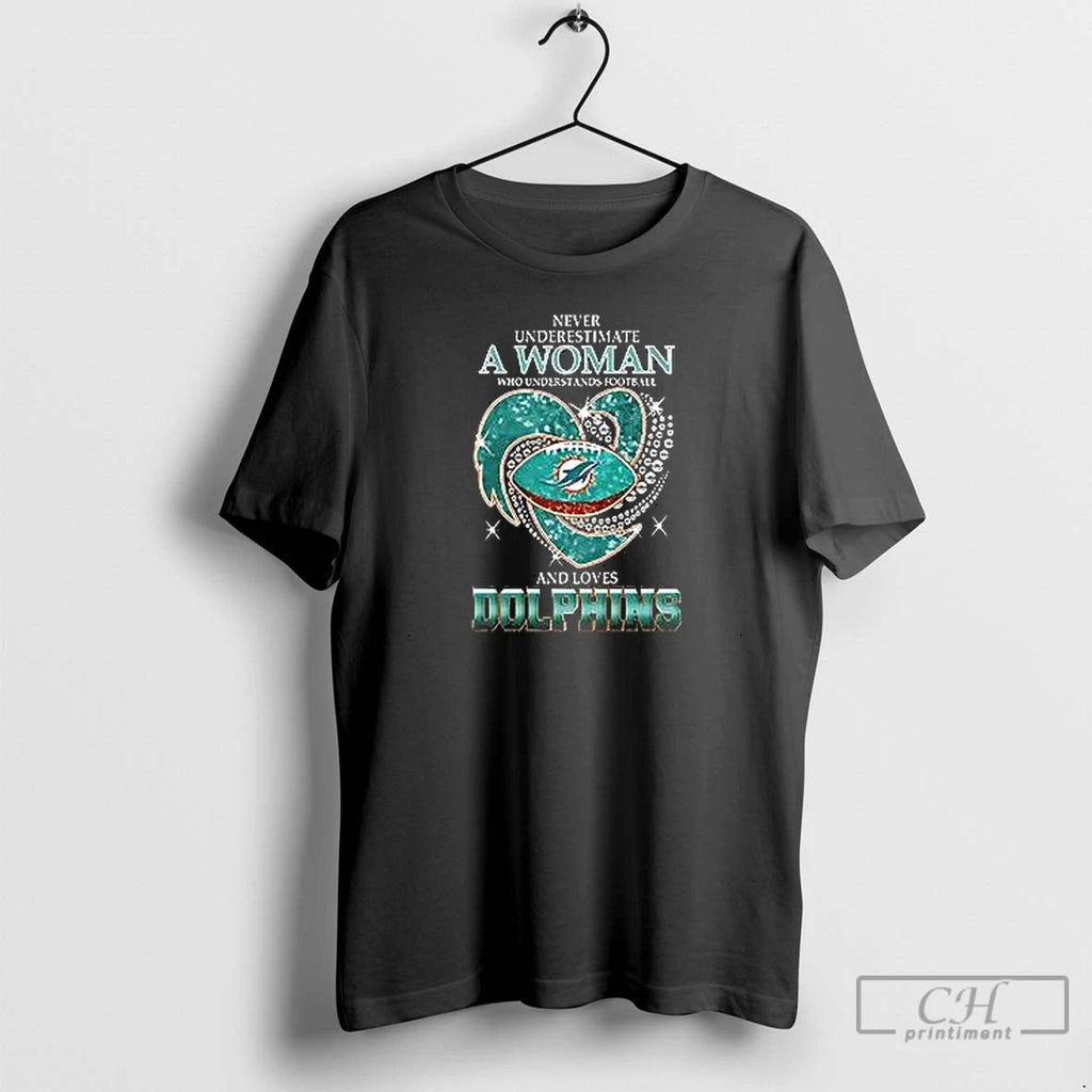 Premium Awesome Never Underestimate A Woman Who Understands Football And Loves Miami Dolphins Style