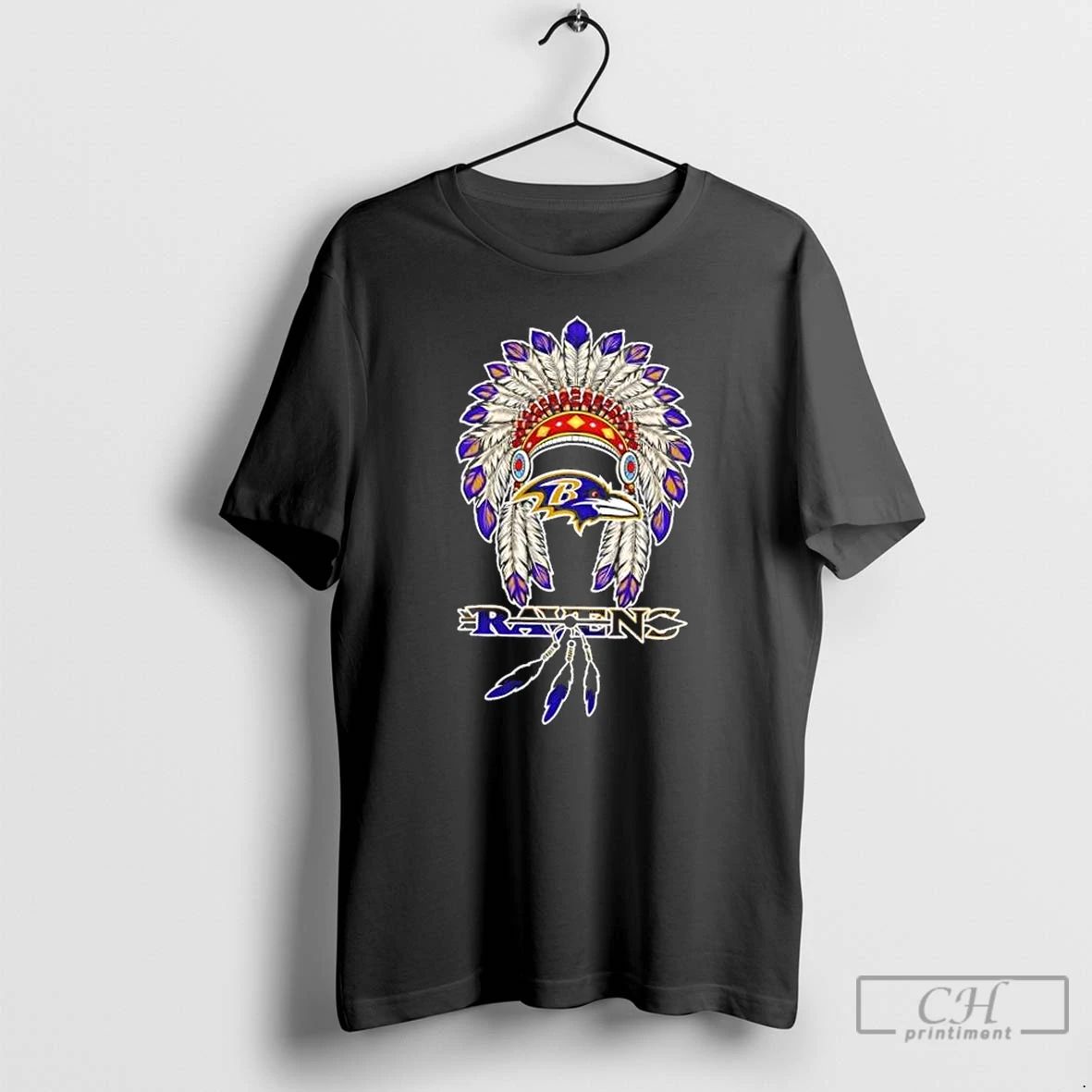 Premium Baltimore Ravens Football X Native American T Shirts Unisex