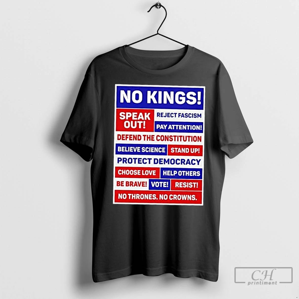 Premium No Kings Speak Out Reject Fascism Pay Attention Defend The Constitution Unisex