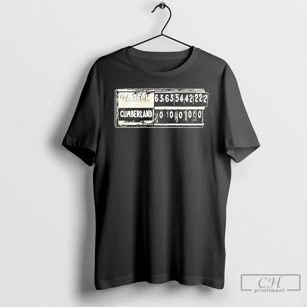 Premium Georgia Tech Yellow Jackets Score Vs Cumberland T Shirts Unisex
