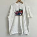 Hanes Beefy T Shirt 2XL Short Sleeve VTG 90s USA Hawaiian Maui Lahainaluna White Unisex