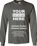 Personalized Customs Long Sleeve Text / Logo Unisex