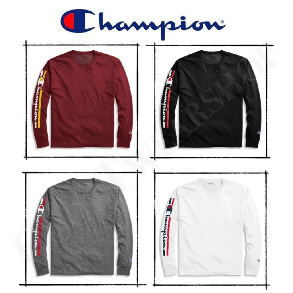 New Authentic Champion Men Jersey Long Sleeves Vertical Logo GT78H Unisex