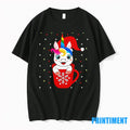 Unicorn In Red Snowflake Christmas Tshirts Sweater Unisex