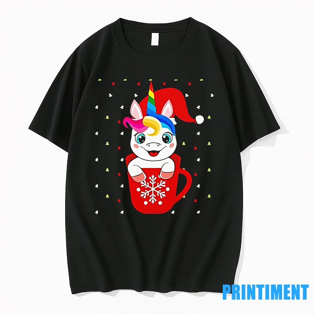 Unicorn In Red Snowflake Christmas Tshirts Sweater Unisex