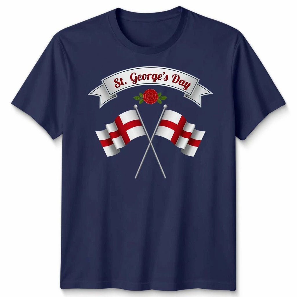 St George'S Day T Shirt Unisex England Rose Saint George Cross English Unisex