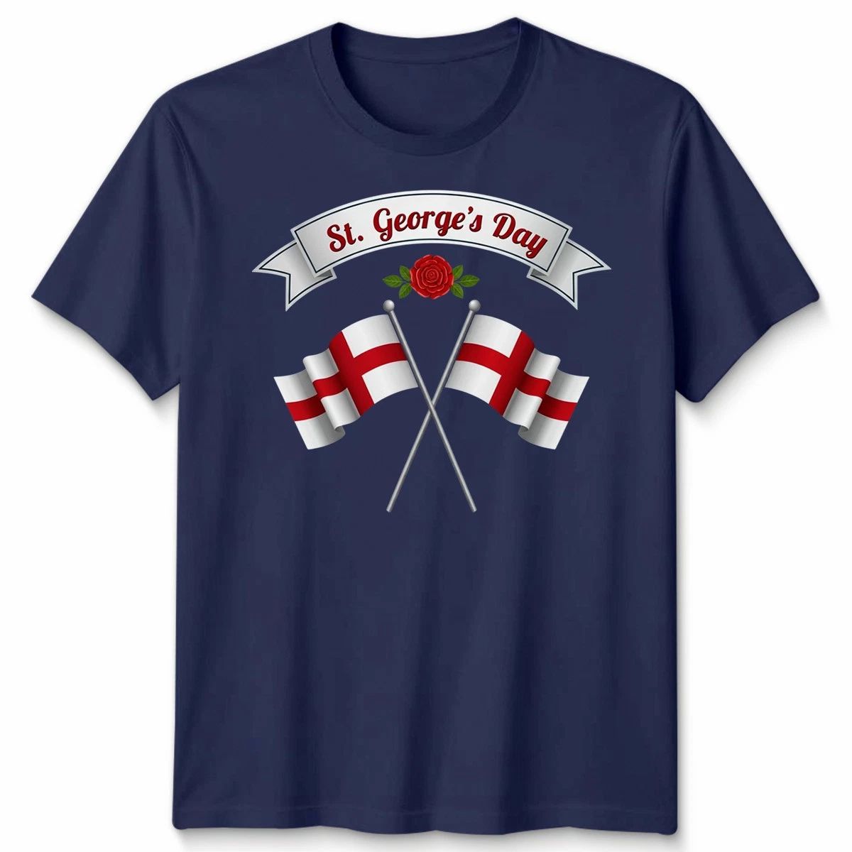 St George'S Day T Shirt Unisex England Rose Saint George Cross English Unisex