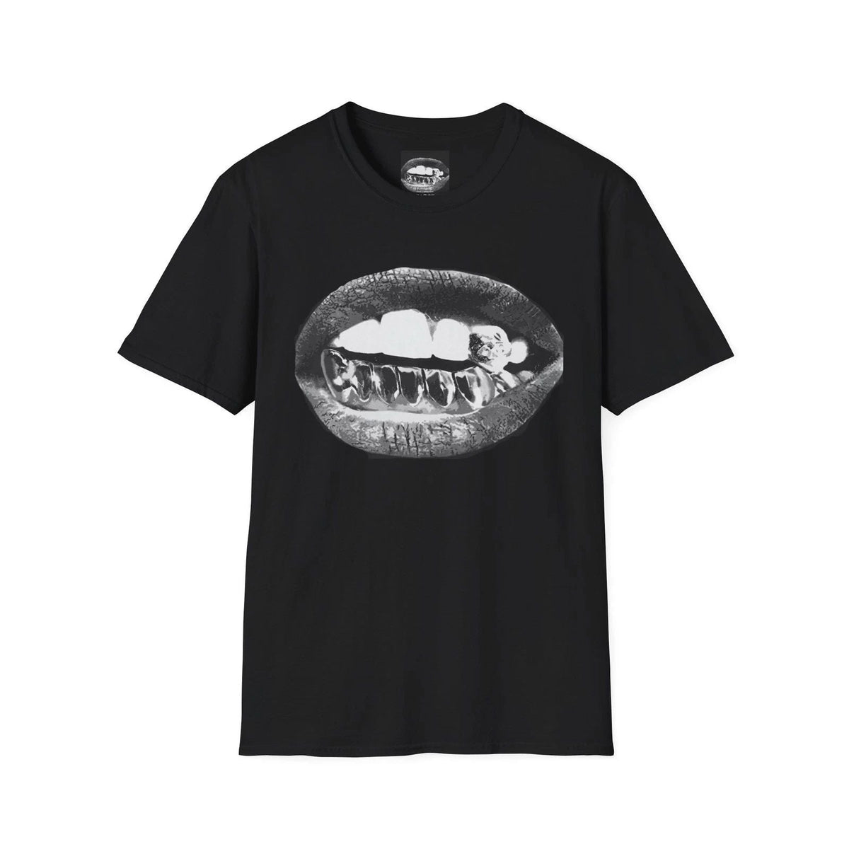Grillz Mouth Graphic | Black Lip Bite Teeth Design Unisex