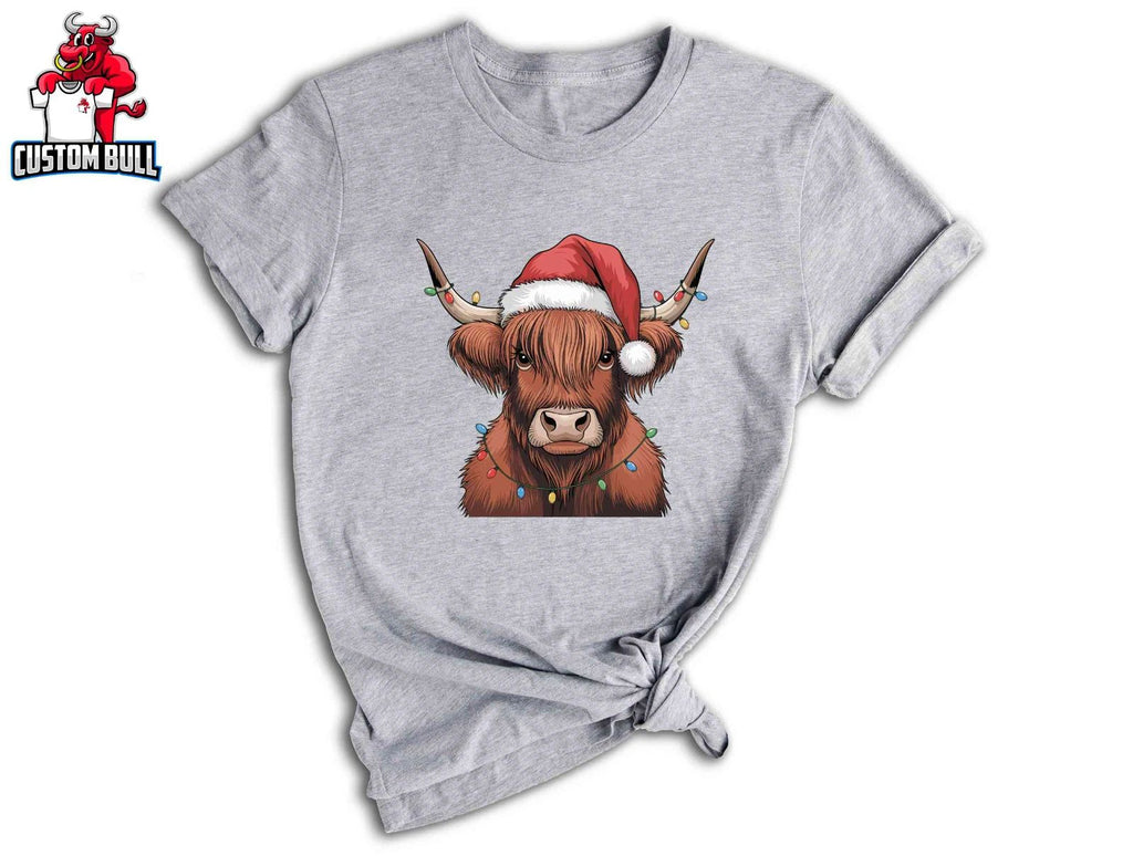 Christmas Cow Shirt, Cow Lights Shirt, Cute Cow Shirt, Cow Lover Shirt Unisex