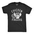 Mens Chicken Fingers T Shirt Funny Sarcastic Offensive Middle Finger Tee for Unisex