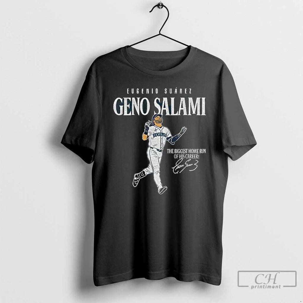 Classic Geno Salami Eugenio Suarez The Biggest Home Run Of His Carrers Signature T Shirts Unisex