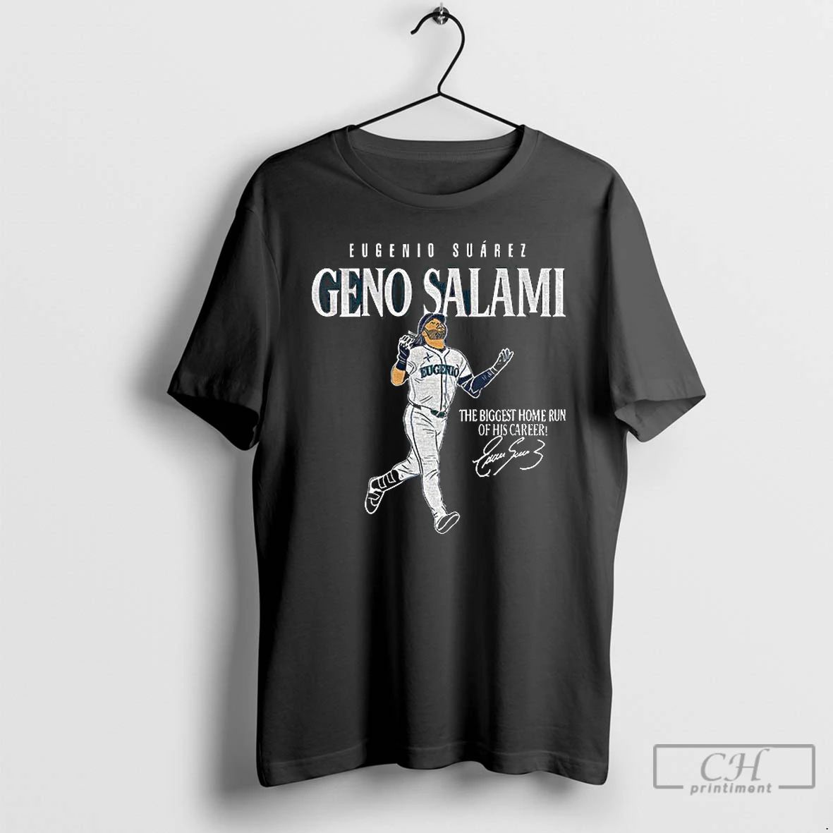 Classic Geno Salami Eugenio Suarez The Biggest Home Run Of His Carrers Signature T Shirts Unisex